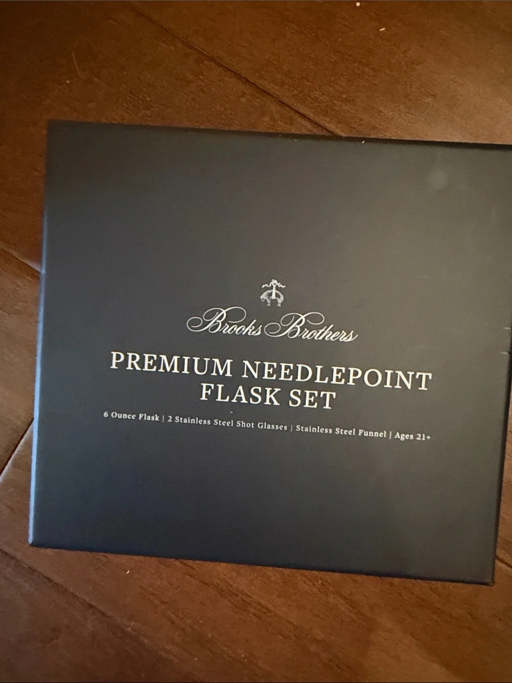 Brooks Brothers Needlepoint Flask Set